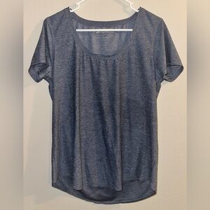 Eddie Bauer Short Sleeve Athletic Shirt Women's Size Medium Blue/Gray T-Shirt